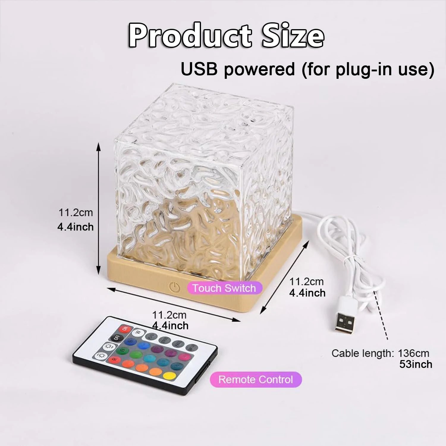 Proyector de luz LED de aurora y olas del océano de 16 colores  Luz nocturna LED con control táctil, regulable mediante mando a distancia, con rotación automática. Funciona por alimentación USB y es ideal como regalo o para decoración en fiestas.